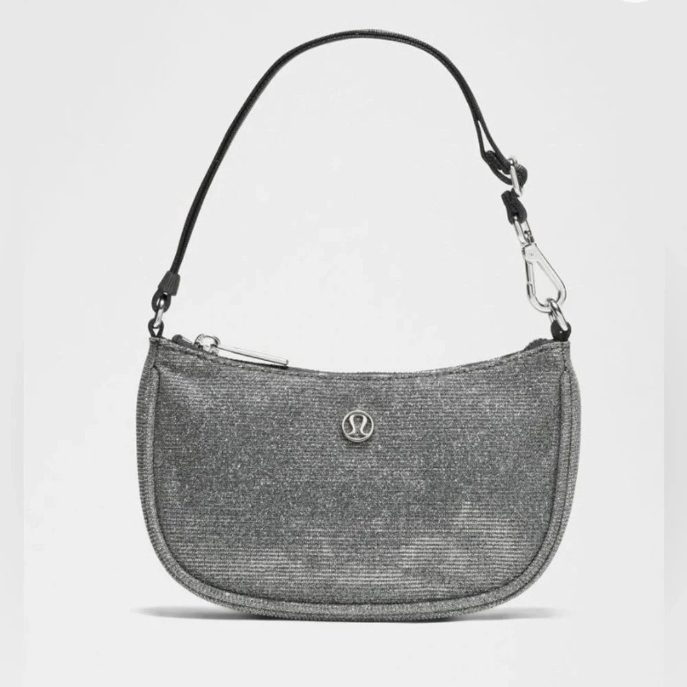🖤🍋LULULEMON City Essentials Mini Shoulder Bag 1L Glitter Dark Graphite Grey